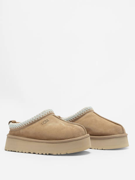 Chaussons Tazz à Plateformes En Cuir Ugg Beige accessoires 1122553 vue secondaire 3