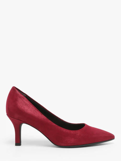 Pumps In Leather Tamaris Red accessoires 41