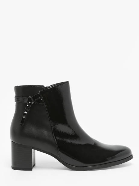 Heeled Boots In Leather Gabor Black accessoires 97