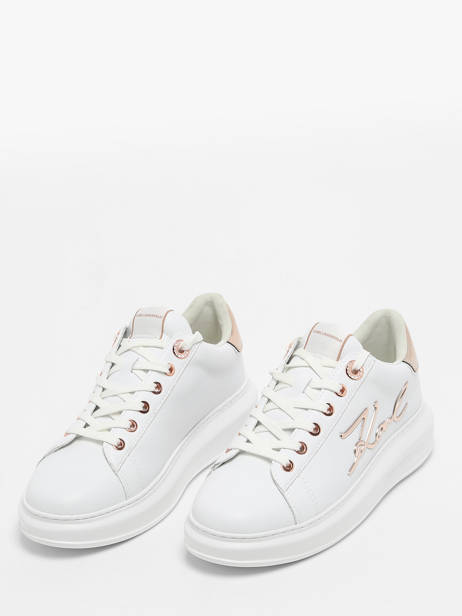 Sneakers Kapri Signature In Leather Karl lagerfeld White accessoires KL62510A other view 2
