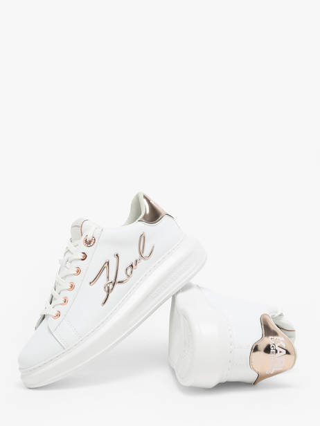 Sneakers Kapri Signature In Leather Karl lagerfeld White accessoires KL62510A other view 3