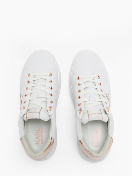 Sneakers Kapri Signature In Leather Karl lagerfeld White accessoires KL62510A other view 4