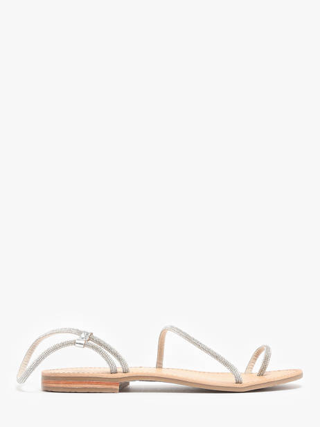 Flip Flops In Leather Les tropeziennes Silver accessoires HODAXA