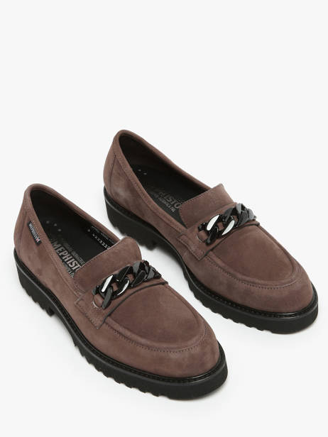 Moccasins Salka In Leather Mephisto Brown accessoires P5145805 other view 2