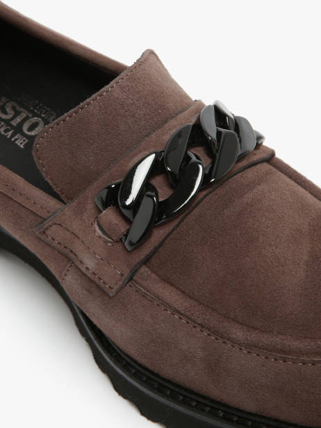 Moccasins Salka In Leather Mephisto Brown accessoires P5145805 other view 3