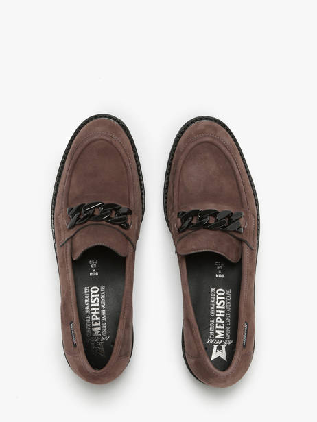 Moccasins Salka In Leather Mephisto Brown accessoires P5145805 other view 4