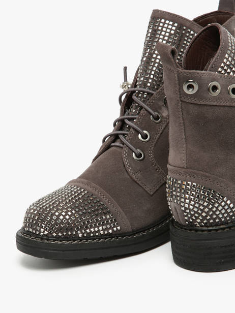Boots Crosta In Leather Alma en pena Gray accessoires I240752 other view 3