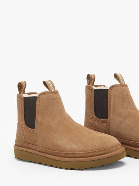 Boots Neumel Chelsea En Cuir Ugg Marron men 1121644 vue secondaire 1