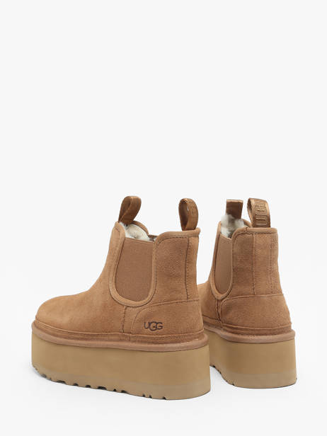 Boots Neumel Platform Chelsea In Leather Ugg Beige accessoires 1134526 other view 3