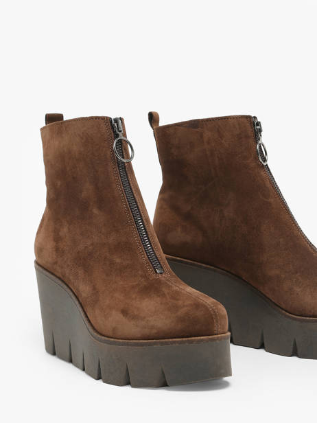 Heeled Boots Sasha In Leather Alpe Brown accessoires 45531146 other view 2