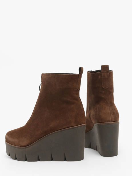 Heeled Boots Sasha In Leather Alpe Brown accessoires 45531146 other view 3