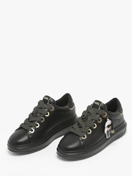 Sneakers Kapri Keychain In Leather Karl lagerfeld Black accessoires KL62574F other view 2