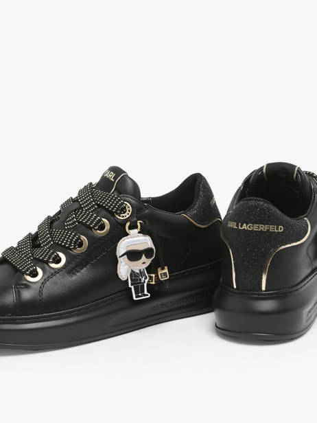 Sneakers Kapri Keychain In Leather Karl lagerfeld Black accessoires KL62574F other view 3