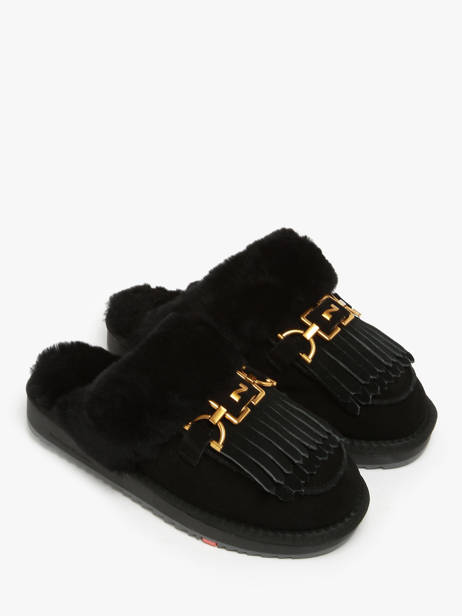 Chaussons En Cuir Nathan baume Noir accessoires 242N6102 vue secondaire 2