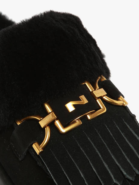 Chaussons En Cuir Nathan baume Noir accessoires 242N6102 vue secondaire 3