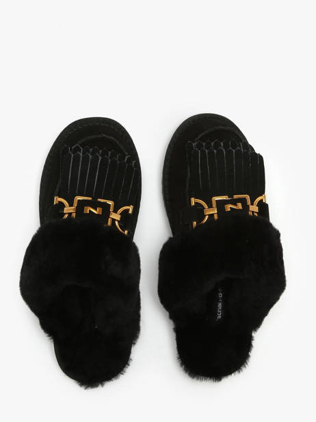 Chaussons En Cuir Nathan baume Noir accessoires 242N6102 vue secondaire 4