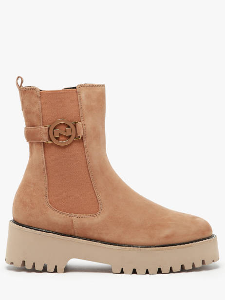 Boots In Leather Nathan baume Brown accessoires 242N1602