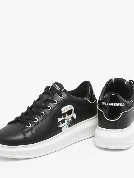 Sneakers Kapri Twin Nft En Cuir Karl lagerfeld Noir accessoires KL62524T vue secondaire 3