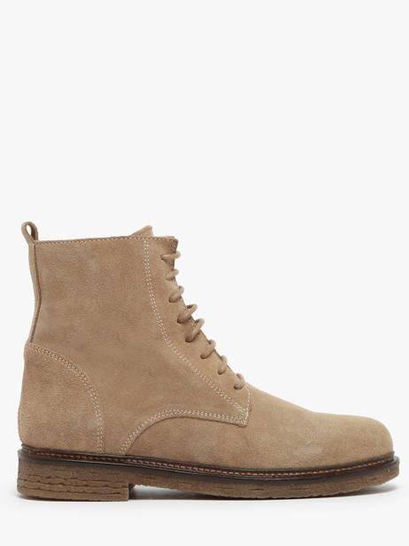 Boots Zag In Leather Aliwell Beige accessoires ZAG