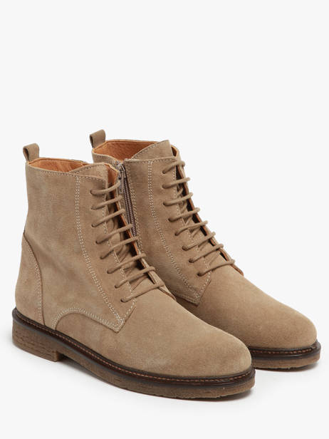 Boots Zag In Leather Aliwell Beige accessoires ZAG other view 2