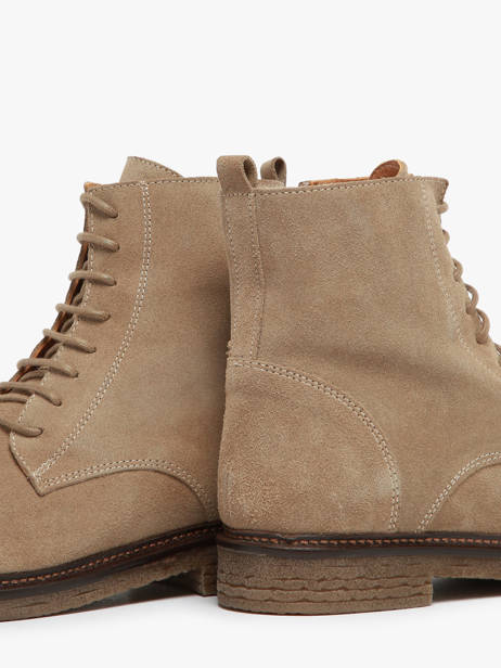 Boots Zag In Leather Aliwell Beige accessoires ZAG other view 3