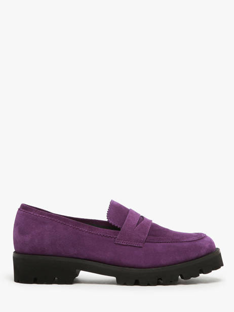 Moccasins In Leather Myma Violet accessoires 1
