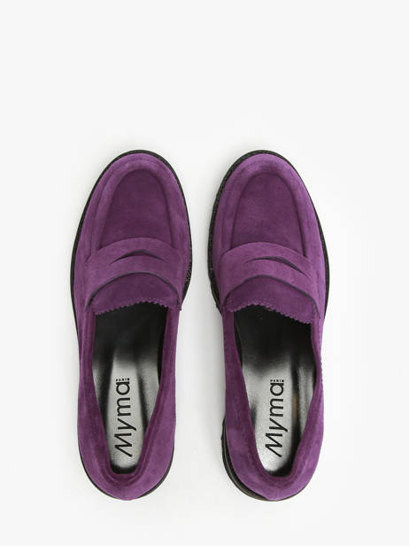 Moccasins In Leather Myma Violet accessoires 1 other view 4