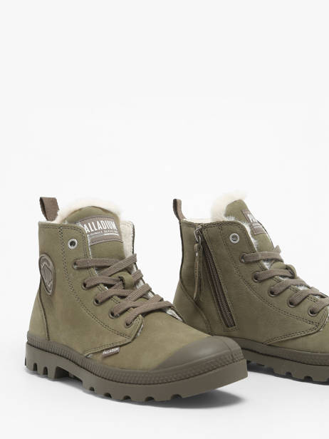 Boots Pampa Hi Zip In Leather Palladium Green accessoires 95982212 other view 2