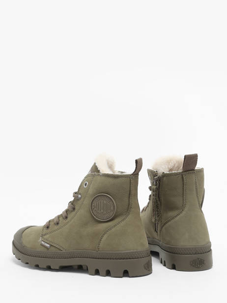 Boots Pampa Hi Zip In Leather Palladium Green accessoires 95982212 other view 3