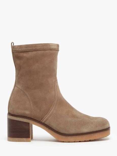 Heeled Boots In Leather Gabor Brown accessoires 34