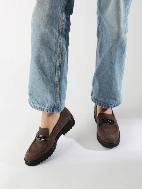Moccasins Salka In Leather Mephisto Brown accessoires P5145805 other view 1