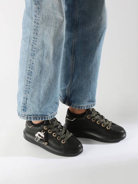 Sneakers Kapri Keychain In Leather Karl lagerfeld Black accessoires KL62574F other view 1