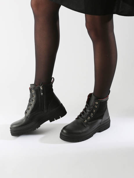 Boots In Leather Tommy hilfiger Beige accessoires 8447BDS other view 1