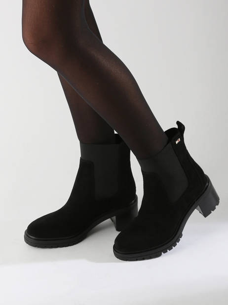 Heeled Boots In Leather Tommy hilfiger Beige accessoires 8429BDS other view 1