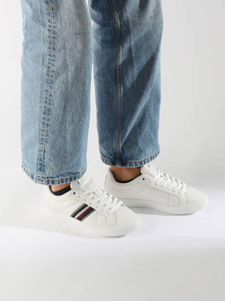 Sneakers In Leather Tommy hilfiger White accessoires 8110YBL other view 1