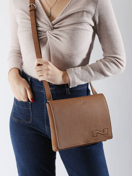 Leather Brugge Crossbody Bag Nathan baume Brown n city 2 other view 1