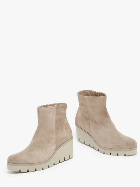 Boots Talon Compensé In Leather Gabor Beige accessoires 12 other view 3