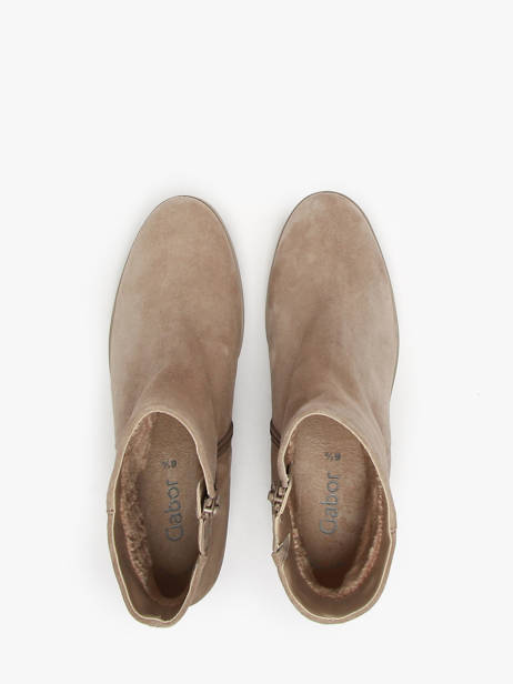 Boots Talon Compensé In Leather Gabor Beige accessoires 12 other view 4