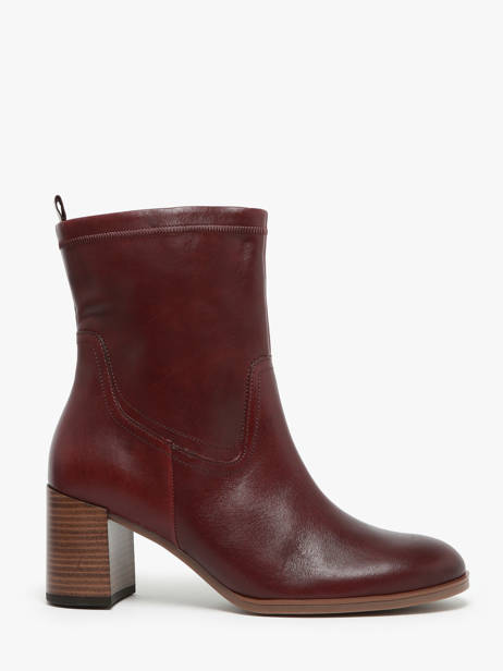 Bottines à Talon In Leather Gabor Red accessoires 68