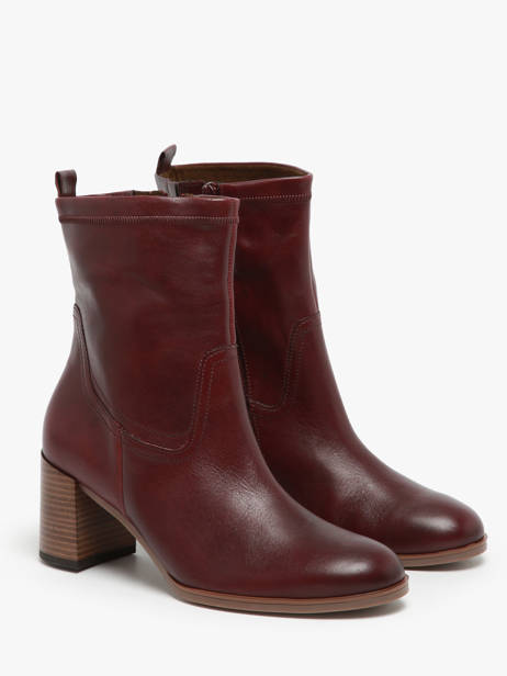 Bottines à Talon In Leather Gabor Red accessoires 68 other view 2