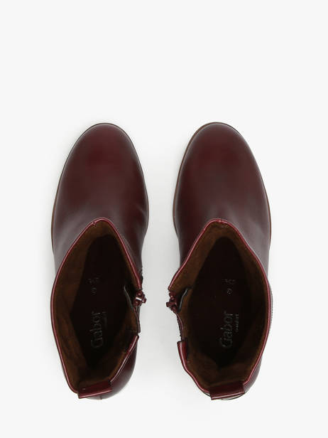 Bottines à Talon In Leather Gabor Red accessoires 68 other view 4