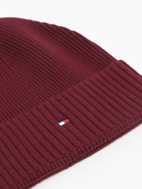 Beanie Tommy hilfiger Red essential flag AM12796 other view 1