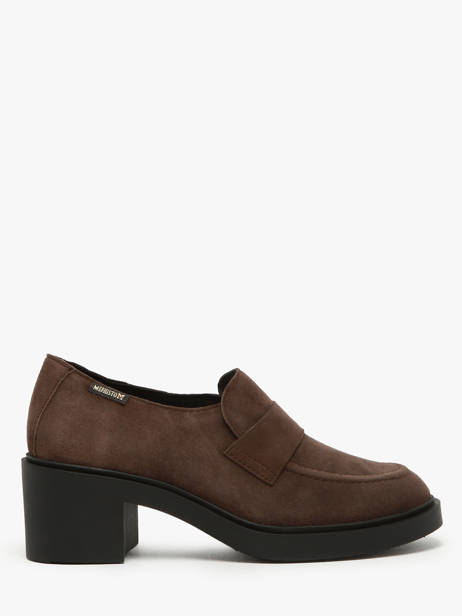 Heeled Moccasins Pamelia In Leather Mephisto Brown accessoires P5146006