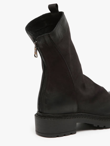 Boots Biker In Leather Metisse Black accessoires MA05 other view 3