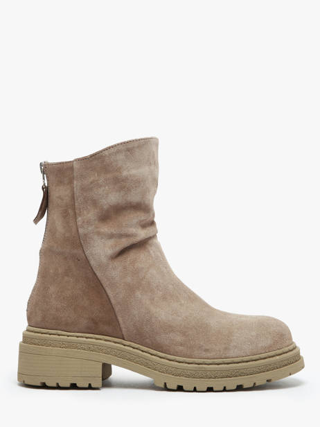 Boots In Leather Inuovo Beige accessoires 753434