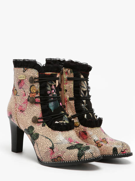 Heeled Boots In Leather Laura vita Beige accessoires 6520 other view 2