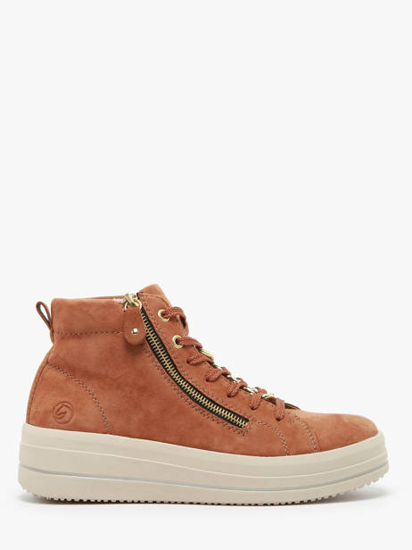 Sneakers In Leather Remonte Brown accessoires 22