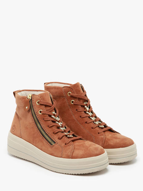 Sneakers In Leather Remonte Brown accessoires 22 other view 2