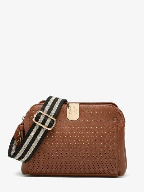 Shoulder Bag Ajoure Lulu castagnette Brown ajoure WINSTON