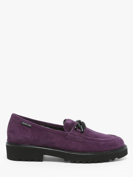 Moccasins Salka In Leather Mephisto Violet accessoires P5145806